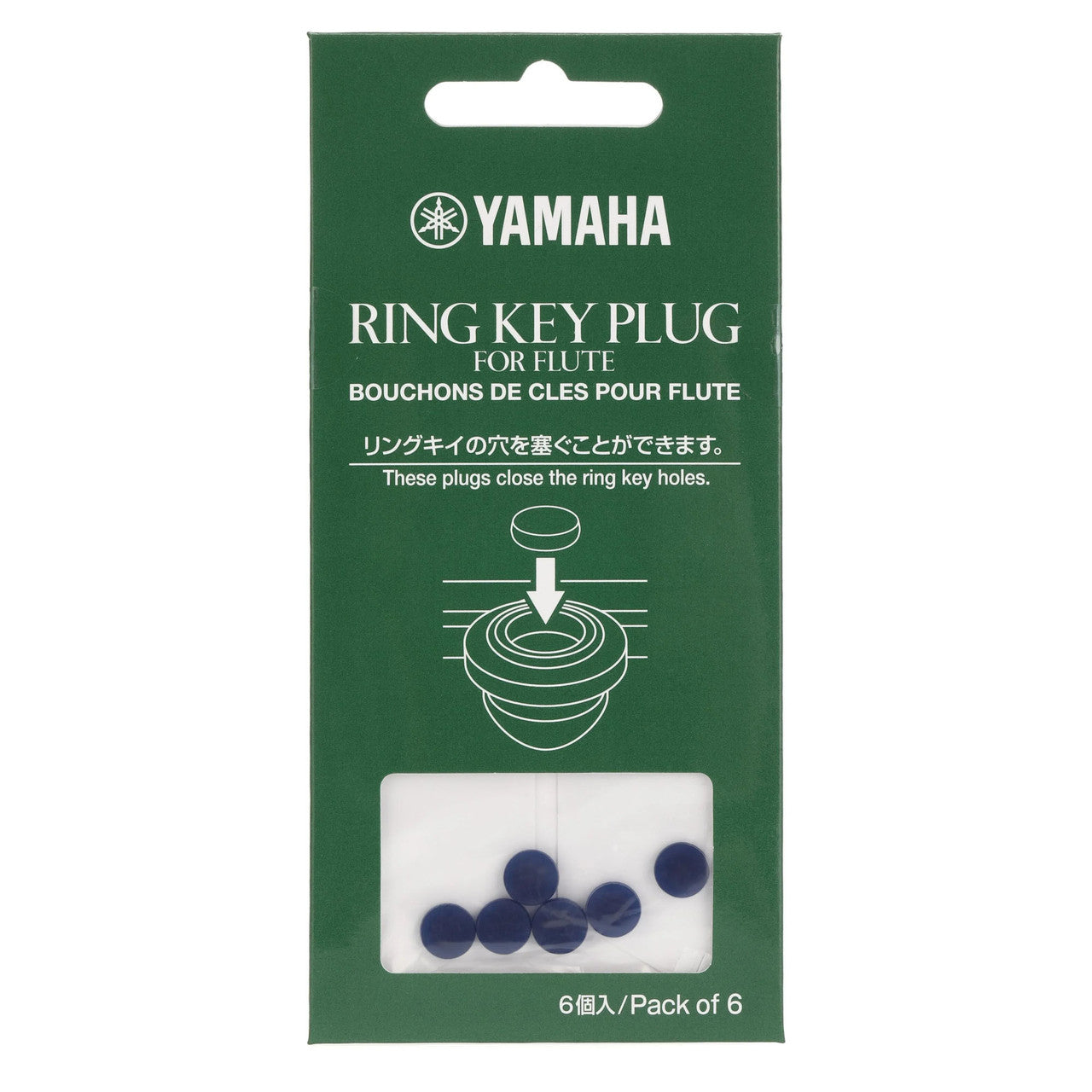 Yamaha Flute Ring Key Plug, Pack of 6
