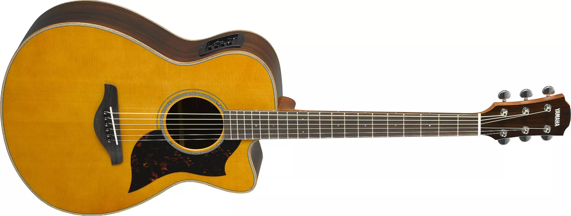 Yamaha AC1R Small Body Cutaway Acoustic-Electric Guitar, Rosewood, Vintage Natural