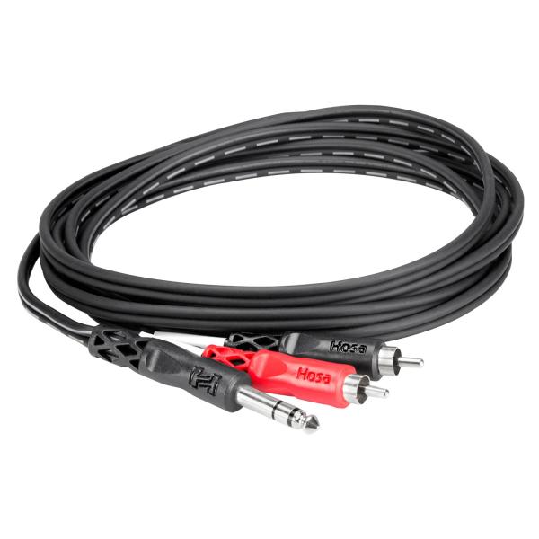 Hosa 4m Insert Cable, 1/4" TRS to Dual RCA