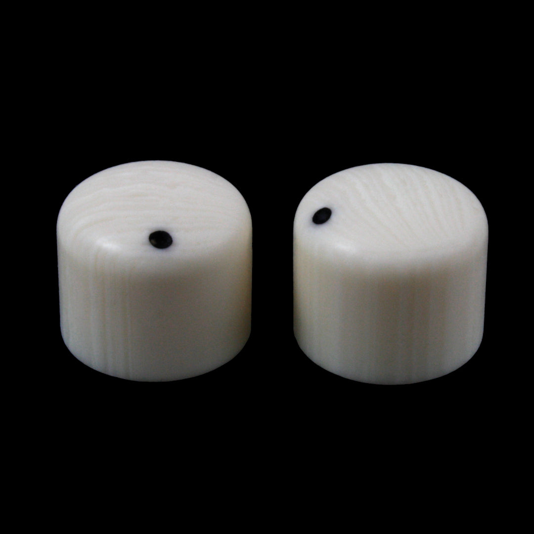 Push-On Dome Knobs (2), Simulated Ivory