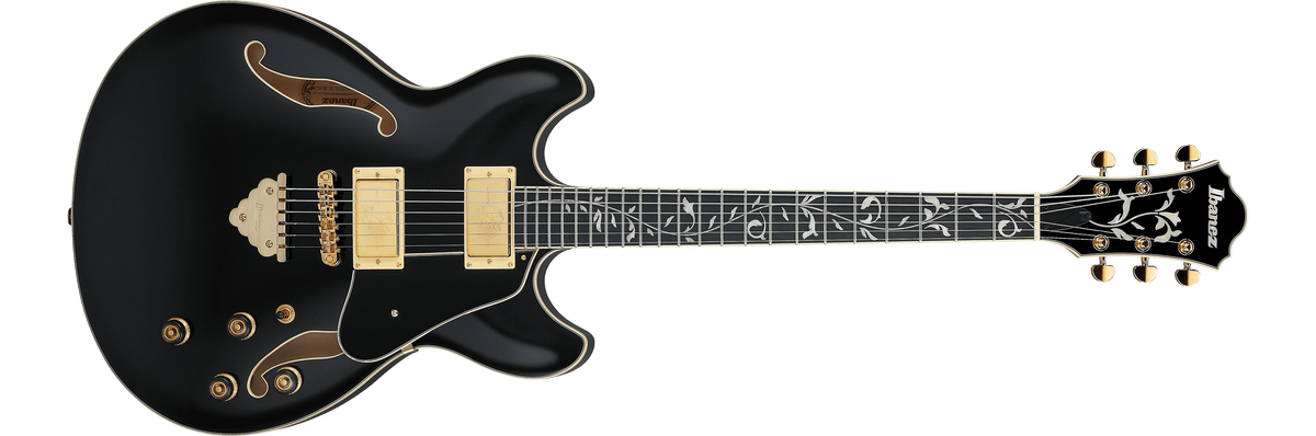 Ibanez AS93SPBK Artcore Expressionist Series Hollow Body Electric Guitar, Black