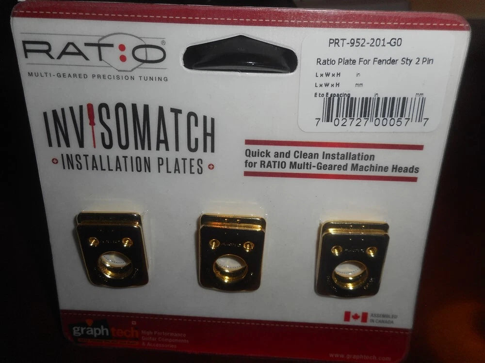 InvisoMatch by Graph Tech Premium Plates For Fender Style 2-Pin Hole Mount