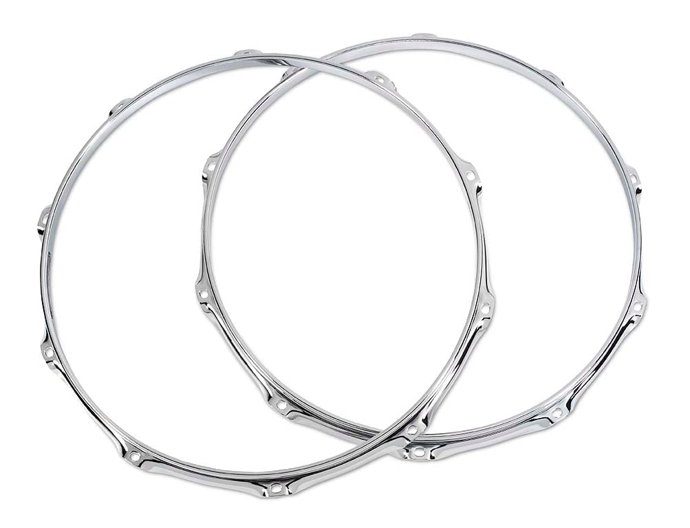 DW TrueHoop 14"/10-Lug Snare Batter & Resonant Hoop Pair - Chrome