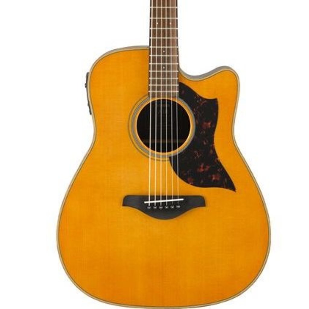 Yamaha A1R Folk Cutaway Acoustic-Electric Guitar, Rosewood, Vintage Natural